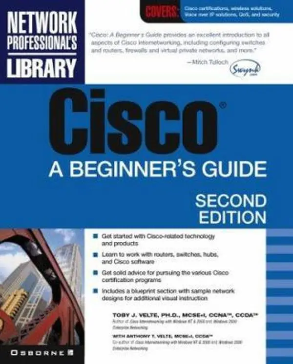 Good Used Cisco Tutorial Book, 710pp Softcover Beginner's Guide by Toby J. Velte