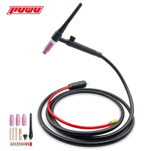 Puwu TIG Welding Torch Kit with Ceramic Nozzles & Tungsten Holders, Compatible with 100-160A Welding Machines