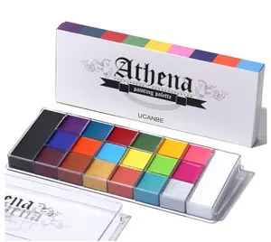 UCANBE Athena Face Body Paint Oil Palette, Professional Flash Non Toxic Safe Tattoo Halloween FX Party Artist Fancy Makeup Painting Kit For Kids and Adult