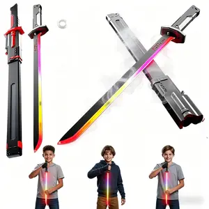 SparkBlade Samurai LED Lightsaber Toy Cyberpunk Katana - 29" Light-Up PropforCosplay, Raves & Festivals RGB LightsDurable Collectibleltem, PerfectEaster Gift summervibes Party