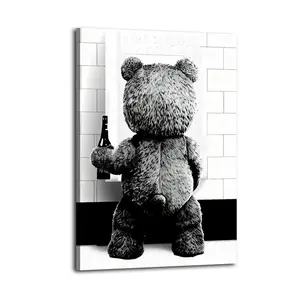 Ted Movie Poster Canvas Painting Oil Painting Wall Art Canvas Poster Decorative Painting Corridor Decoration Home Ornaments Photo white wall decor