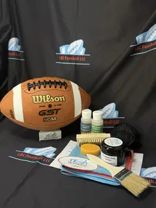 Brand New Wilson GST Full-Size Leather Football + LBC Football DIY Game Prep Kit