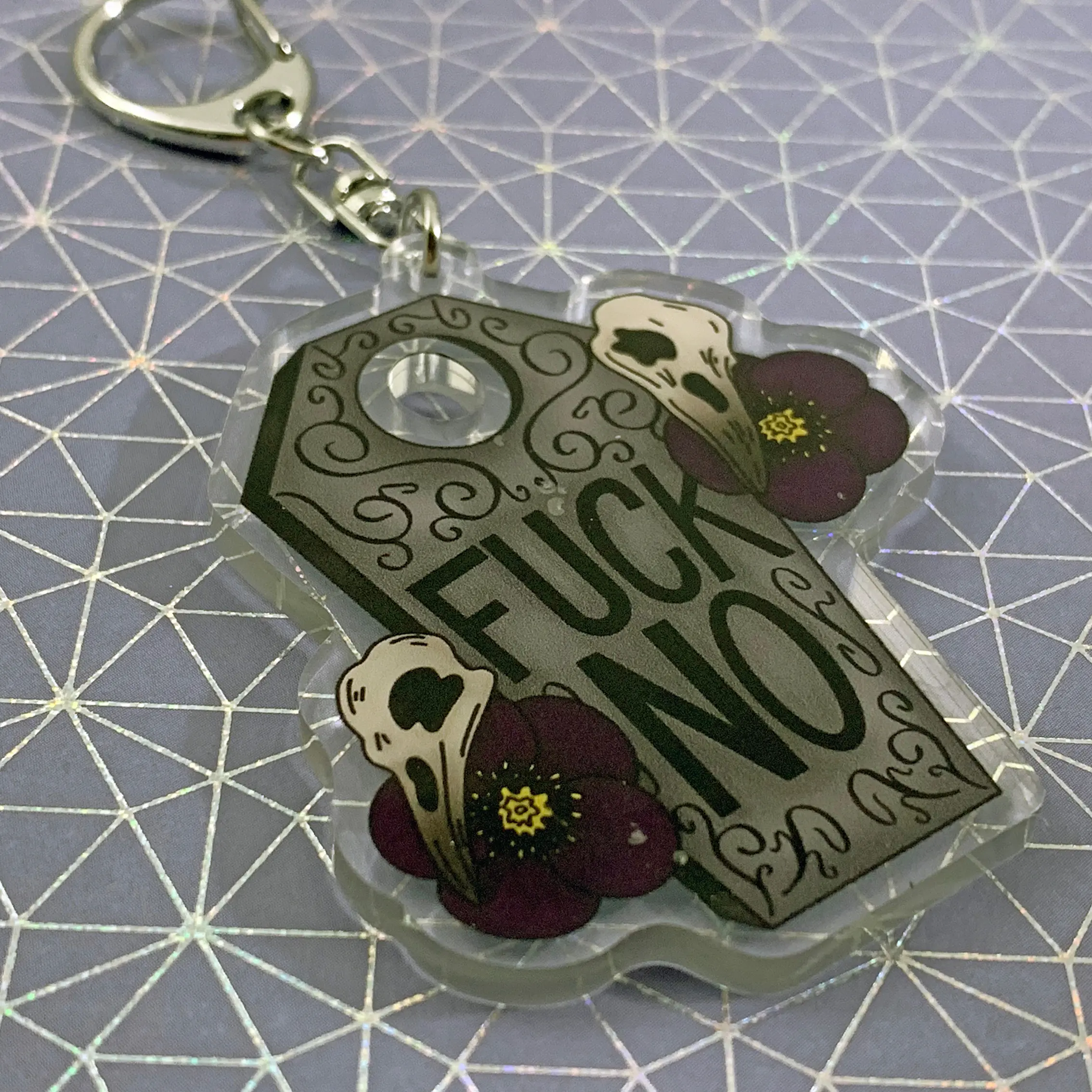 Coffin Planchette Acrylic Charm keychains