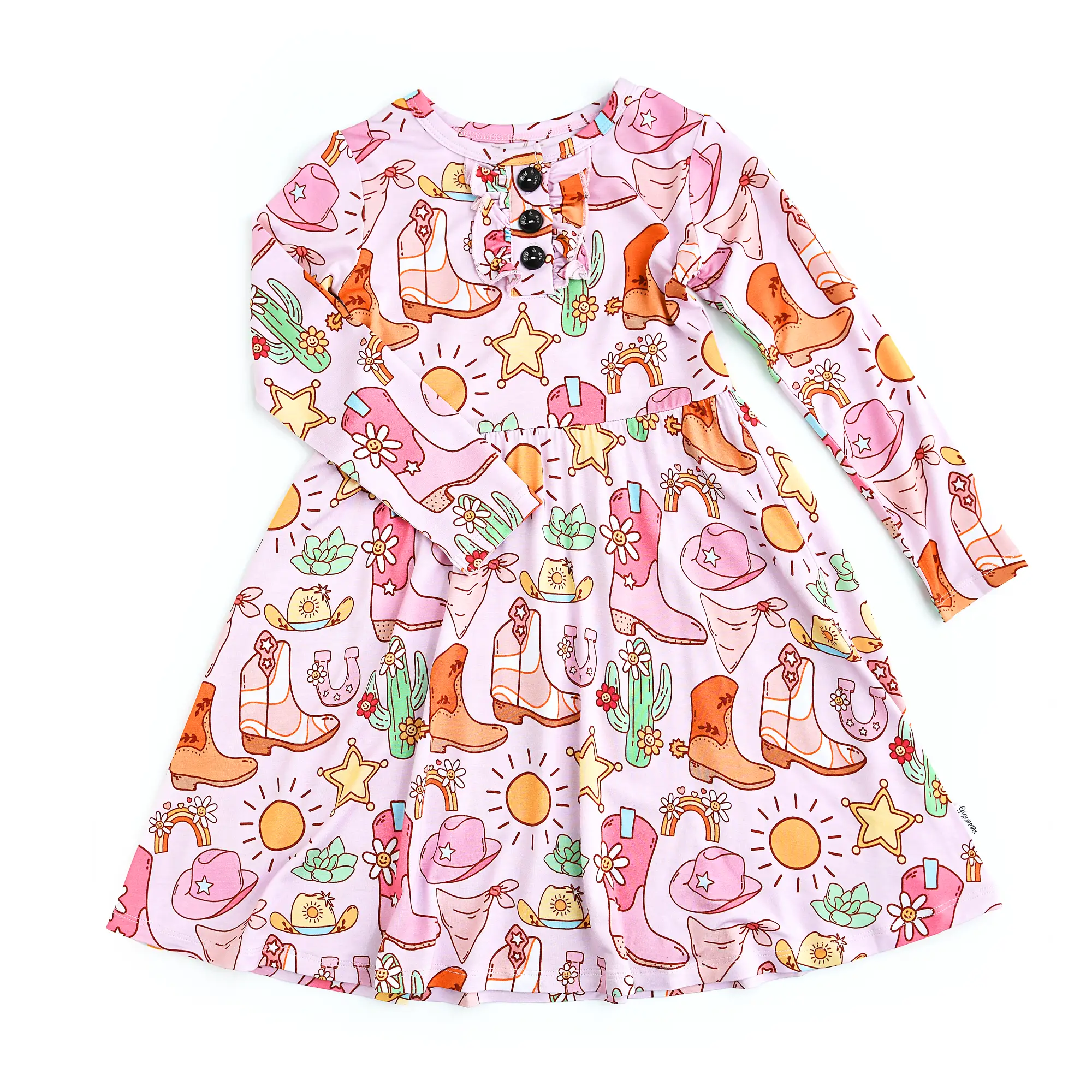 Lainey Pink Western TUTU DRESS bamboo adorable baby girl toddler girl dress