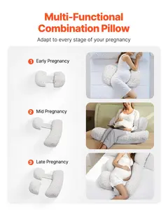 Adjustable Pregnancy Pillow - H-Shape Full Body Support for Better Sleep