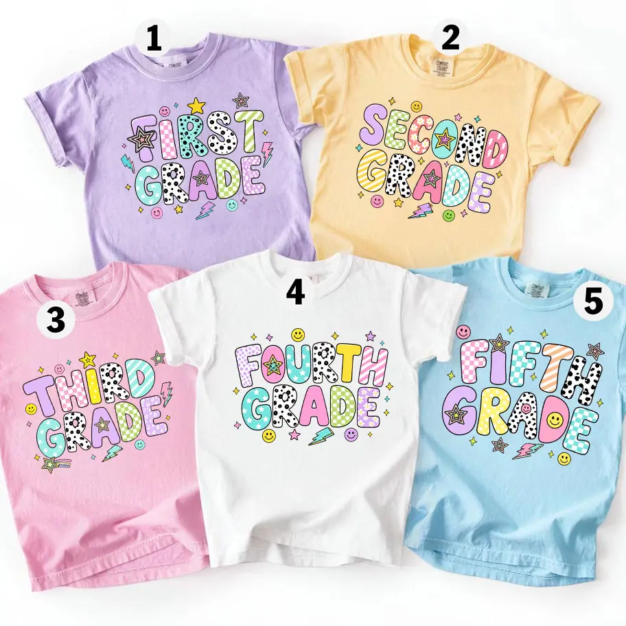 Preppy Back To School Youth Tee, Pre-K To Fourth Grade Tee, Preppy Back To School Shirt, First Day Of School Tee