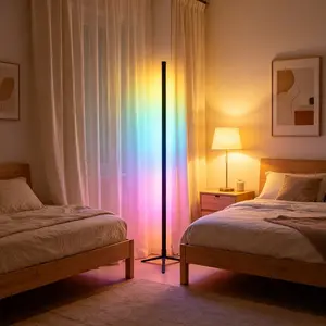[Holiday And Birthday Gift] Smart LED Floor Lamp, Mood Lighting, Adjustable Rgb Lighting, Modern Minimalist Style, Backlight, Button control, Powered by USB, Home and Office Lighting, Bedside Decorative Lamp, Gaming and Study Decoration