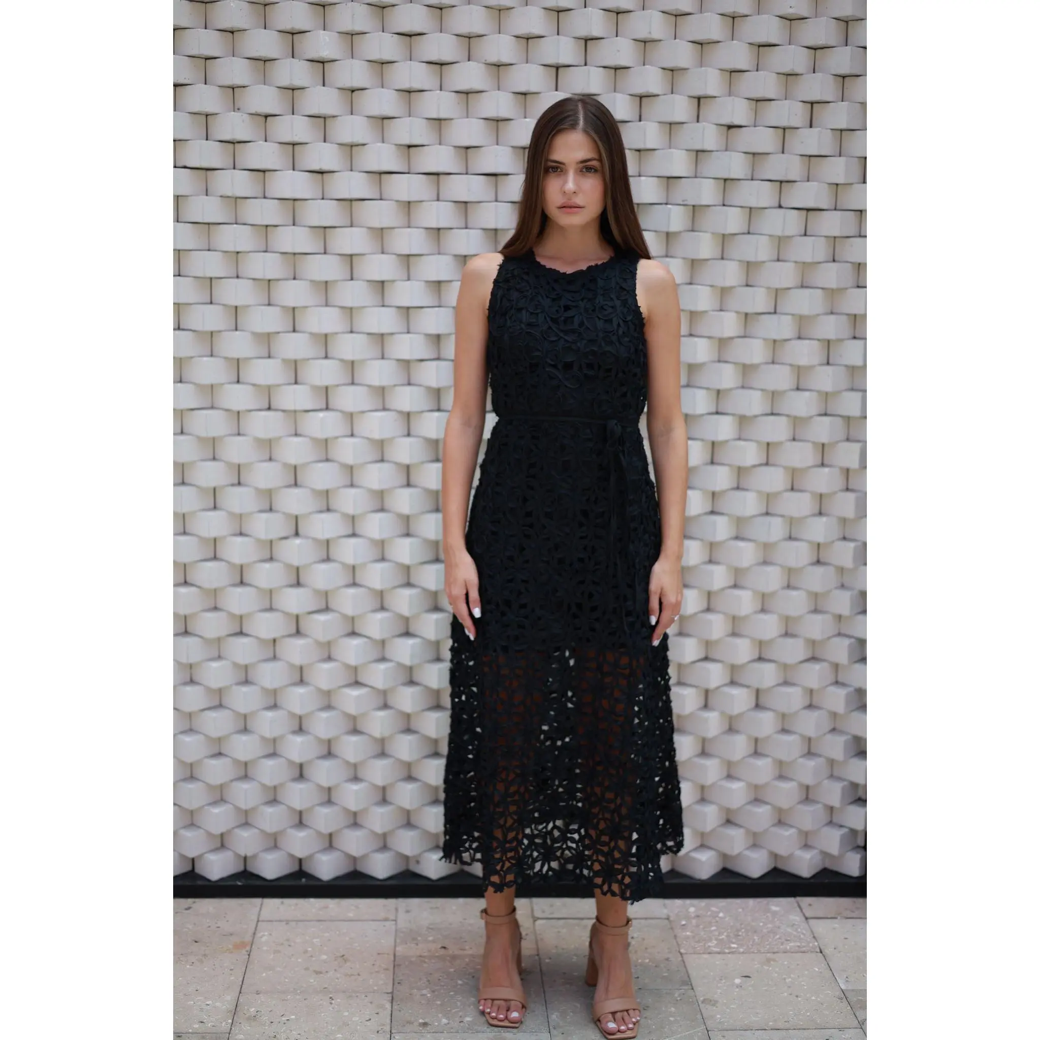 Crochet midi dress