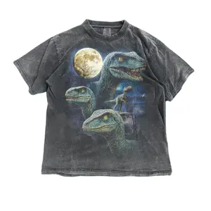 Velociraptor Dinosaur Vintage 90s Style Graphic Shirt, Dinosaur Graphic Y2k Grunge Tee, Retro Raptor Jurassic Aesthetic Top-  Unisex S-3XL - Menswear & Womenswear - Streetwear Tops - Casual Cotton Crewneck Shortsleeve Tshirt