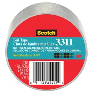 3m 2in. X 10 Yards Scotch Aluminum Foil Tape 3m 2in. X 10 Yards Scotch Aluminum Foil Tape