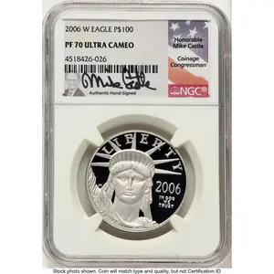 Modern Bullion Coins (2006-W Proof Platinum Eagle 1 oz Mike Castle)