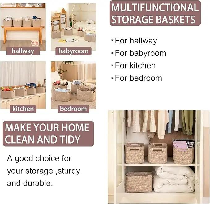 OIAHOMY 4 Pack Storage Baskets