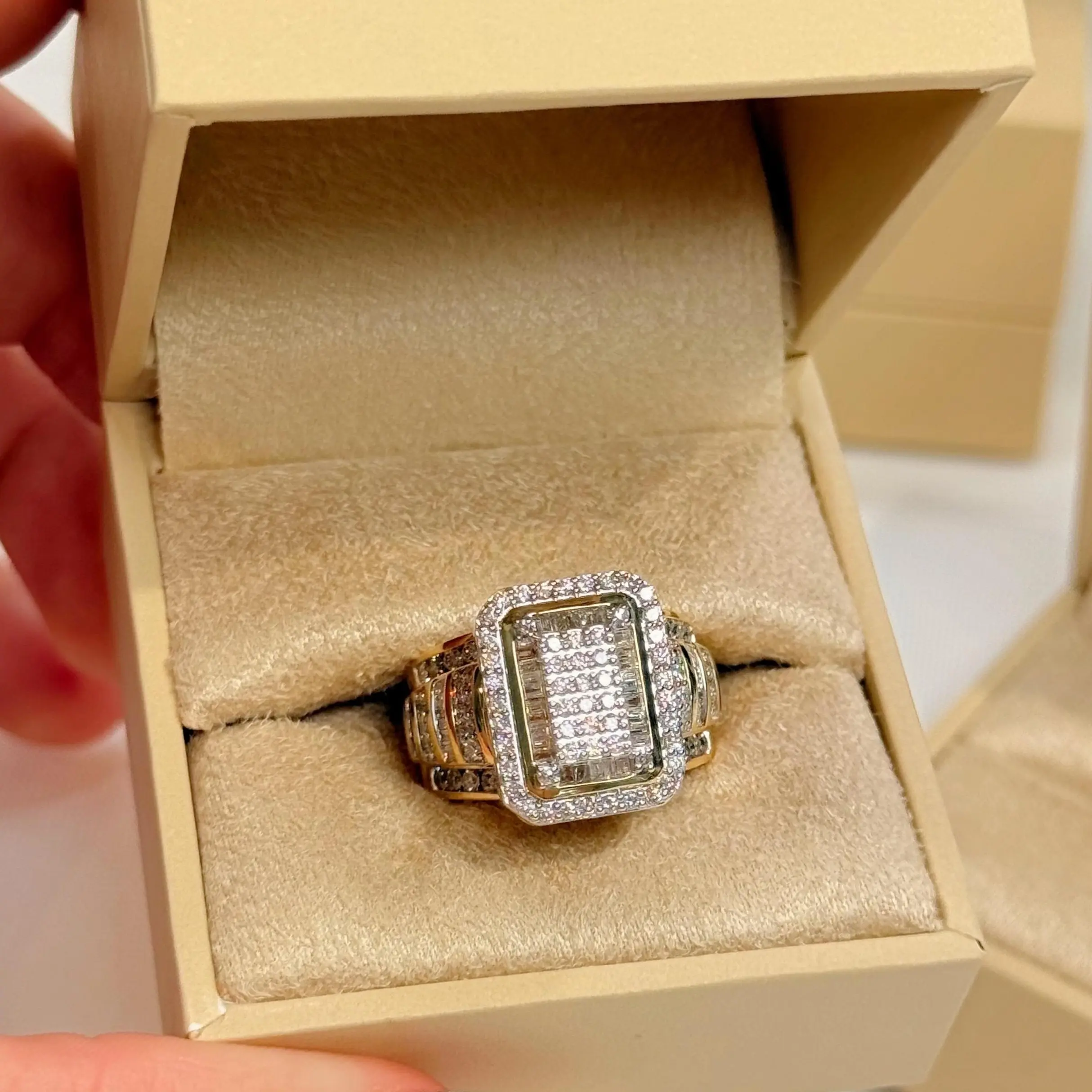 Rectangle Diamond Statement Ring Rectangle Diamond Statement Ring