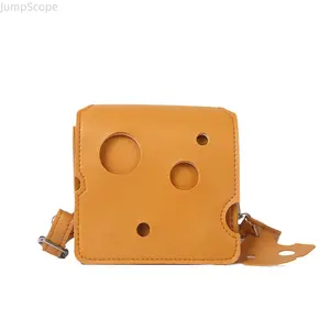 Cute Cheese Shaped Mini Crossbody Bag for Lipstick & Keys! Y2K Cute Cheese Crossbody Bag, Your New Fun Accessory! Perfect for Small Essentials
