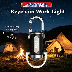 【2026】 Mini Portable Outdoor Hardware Keychain, Sturdy Lockable Alloy Carabiner Buckle, Rotatable Multi-Function Key Ring Hook, Compact Carry Accessory for Walking, Searching, Camping and Hiking, Practical Holiday Gift for Boyfriend