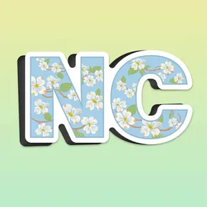 Dogwood Flower North Carolina Car Magnet - Flexible NC Fridge Magnet