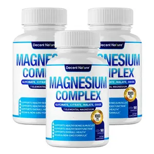 Decent Nature Magnesium Complex Supplement - 7-in-1 High Absorption Blend (Glycinate, Citrate, Malate) for Sleep, Muscle Relief, Calmness & Bone Health - Vegan Non-GMO