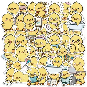 50 Cute Cartoon Duck Stickers Set, Sticker Packs, Perfect for Scrapbooks, Journals, Laptops, Water Bottles, Cars, Positive Message Gifts