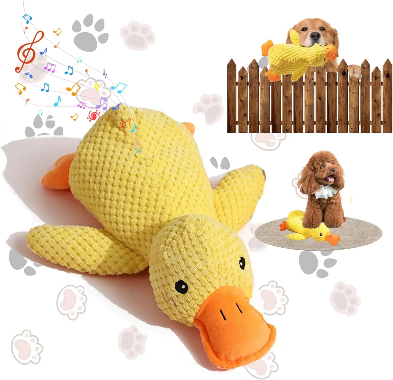 Squeaky Duck Dog Toy – Durable Plush Chew Toy for Puppies & Small Dogs, Soft Stuffed Pet Toy accessories outdoorfun Interactive Chewing Ball bouncing