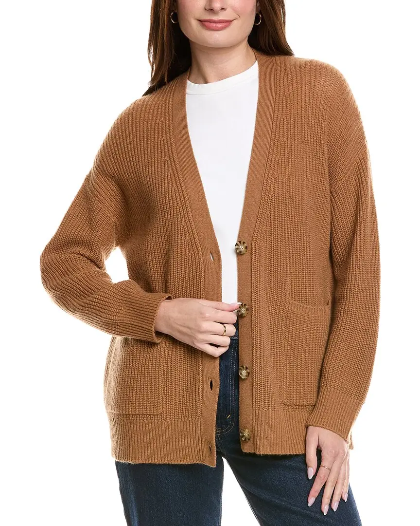 Hannah Rose Shaker Long Wool & Cashmere-Blend Cardigan