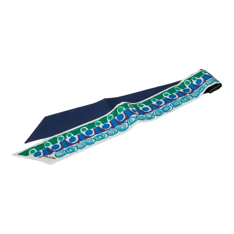 Pre-owned PRADA Silk Small Leather Goods Pitturesque Print Scarf