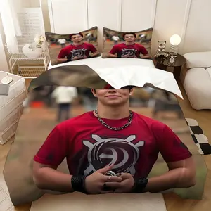 Malachi Barton design bedding three-piece set, 1 quilt cover and 2 pillowcases, suitable for all seasons, ideal for home and rooms, the best gift for parties, 1 quilt cover + 2 pillowcases (without core)