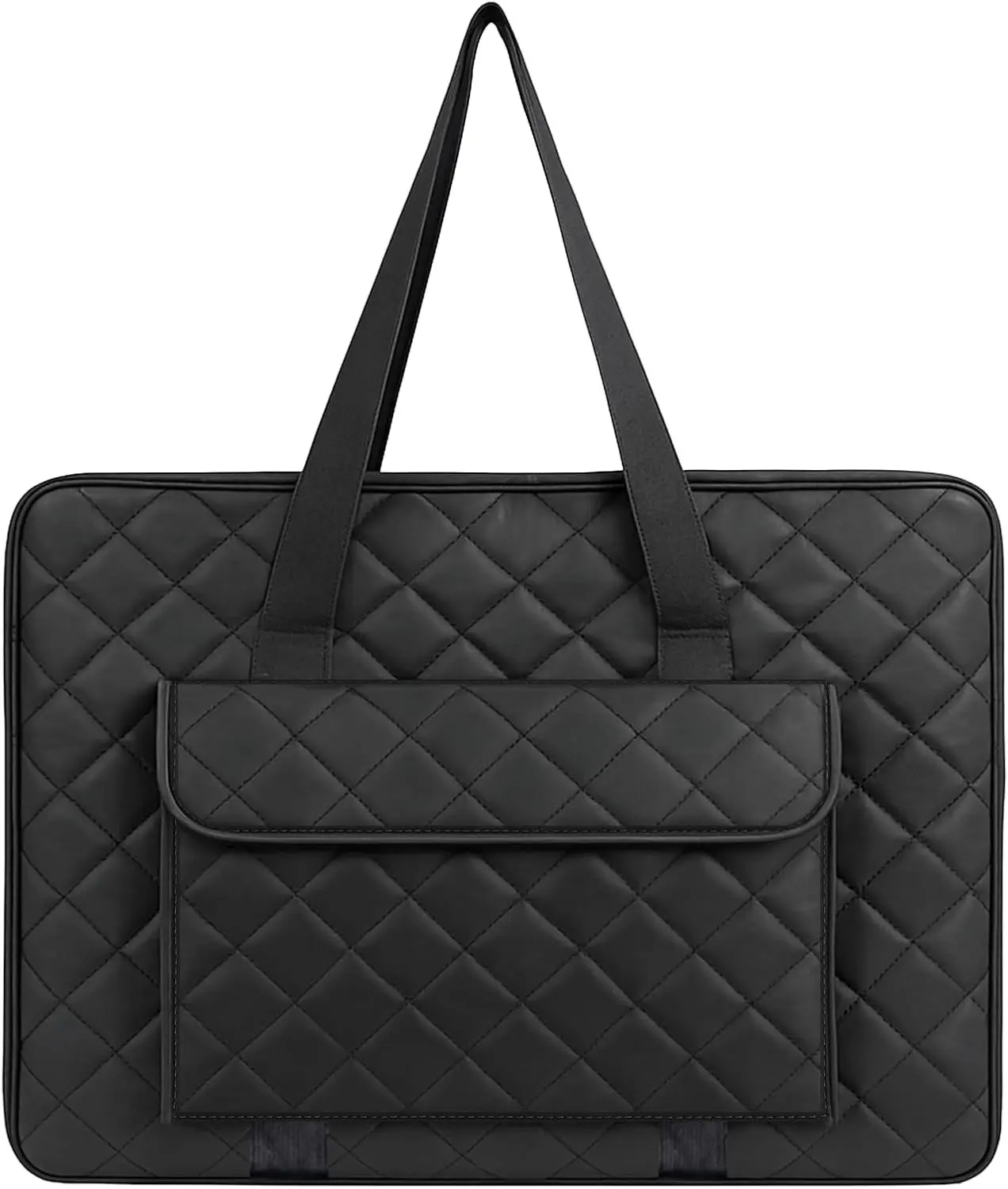 18x24 Quilting Canvas Art Portfolio Case Bag, Black | Lightweight Portable Storage Case For Posters, Artwork, Drawing & Sketching Boards