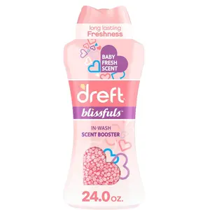 Dreft Blissfuls In-Wash Laundry Scent Booster Beads, Baby Fresh Scent, 24 oz, Baby Laundry, Laundry Scent Boosters, Scent Booster Beads