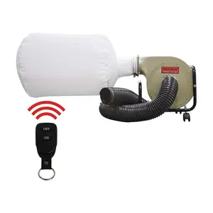 BUCKTOOL 1HP 6.5AMP Wall-mount Dust Collector with Remote Control and 2-micron Dust Filter Bag 550CFM Air Flow DC30A