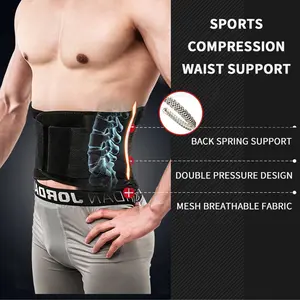 LHU Strong Waist Trainer - Adjustable Protective Belt, Snug-Fit Sports Body Shaper Corset, Multi-Size Workout Equipment for Weightlifting, Gym & Home Workouts (Home Workout Gear Included)