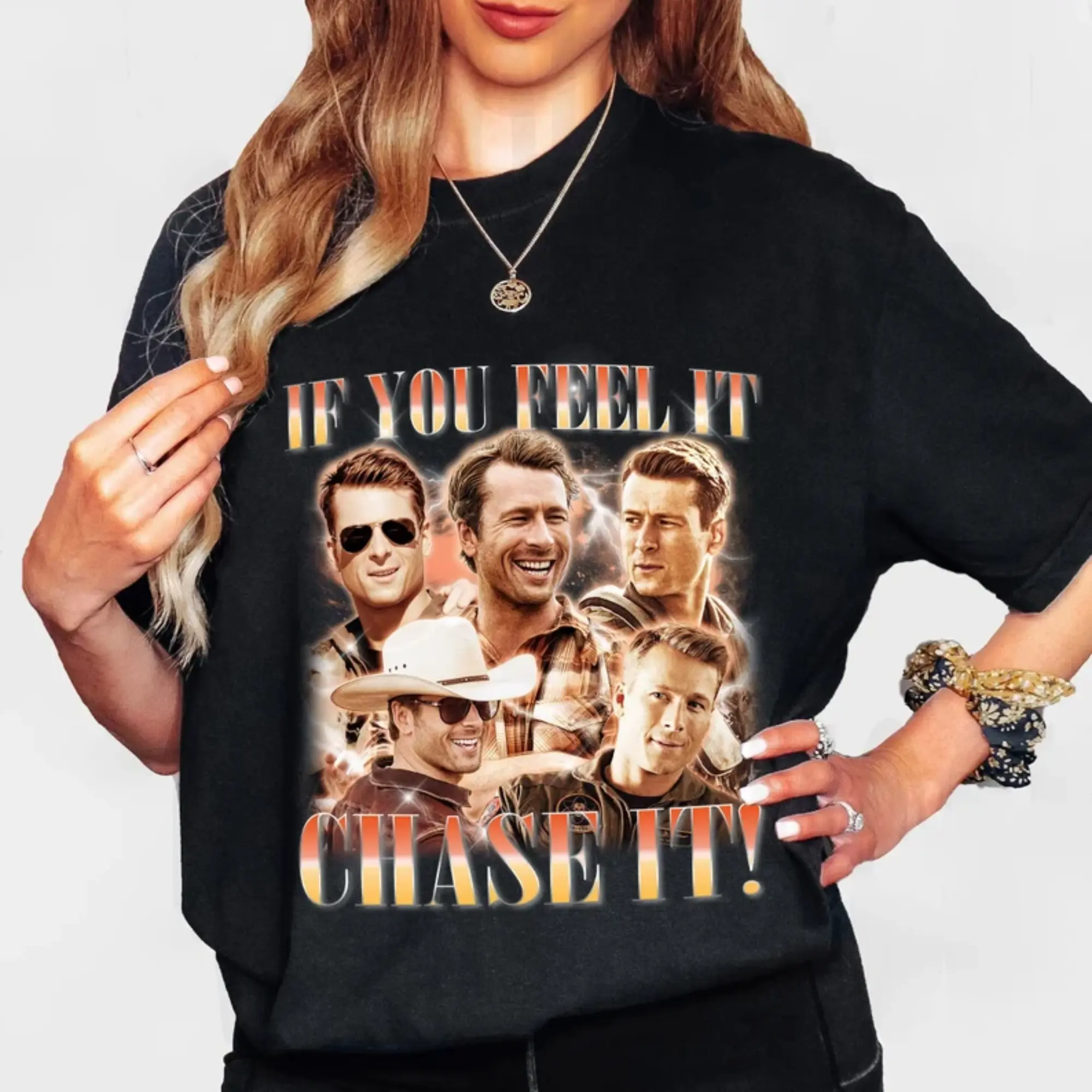 If You Feel It Chase It Gl3n P0well Shirt, Vintage Gl3n P0well Homage Shirt, Twist3rss Movie Tee, Cotton, Unisex, Graphic Tee, Unisex, Men T shirt
