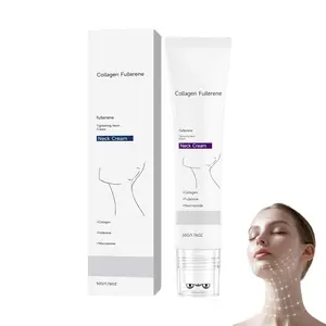 Magic Collagen Fullerene Neck Cream, Five Rollers for All Around, for Smooths, Hydrating and Moisturizing, Lightweight Neck Care Cream for Women