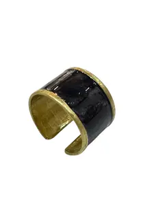 Black Cigar Band Ring