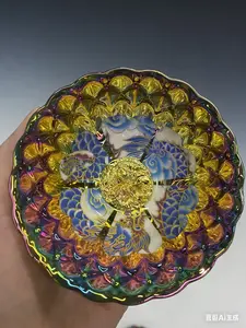 Iridescent Golden Dragon Mandala Handcrafted Ceramic Tea CUP – Artisanal Jianzhan
