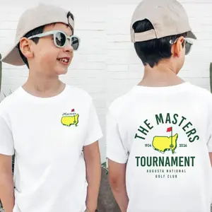 2026 The Masters Tournament Golf Youth Shirt, Masters Golf Tournament T-Shirt, Unisex Fashion Tropical Streetwear Round Neck Shirt For Boys Or Girls