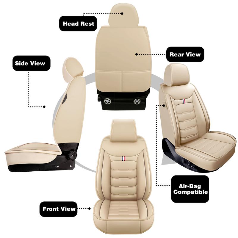 For Honda Accord 2003-2024/ Civic 2003-2023 Car 5 Seat Covers, Premium Leather Front & Rear Full Set Seat Covers Cushion Protector Pad Mat Waterproof, 40/60 60/40 50/50 40/20/40 Split Rear Benches Auto Decoration Accessories