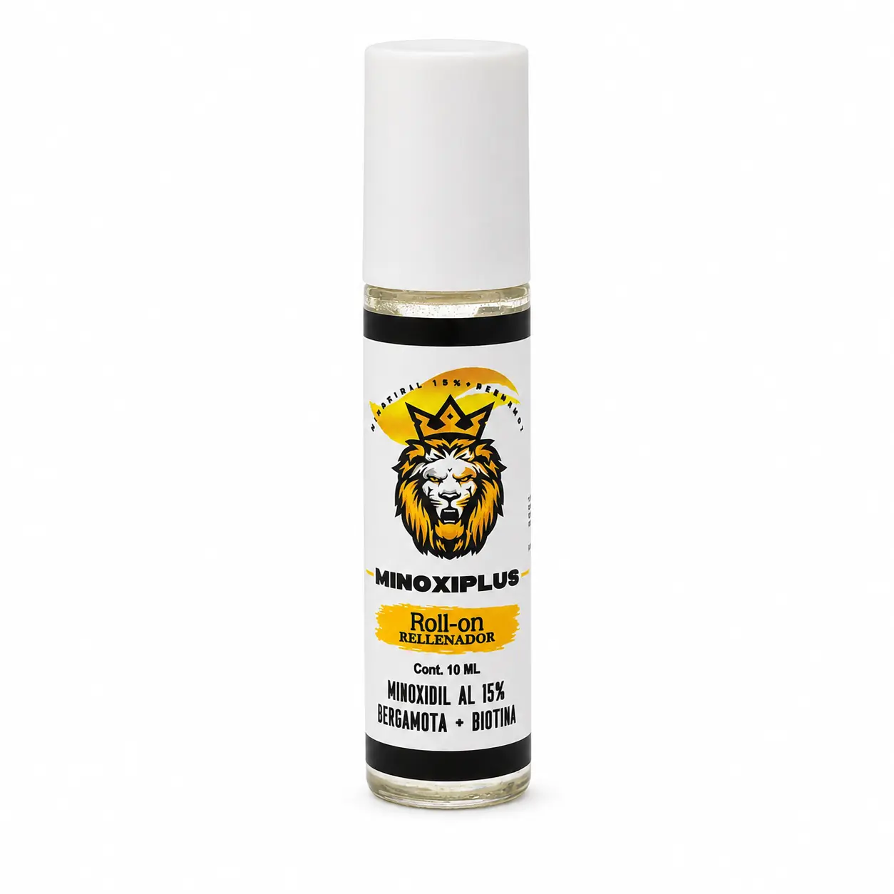 C&A Naturistics Minoxiplus 15% Minoxidil + Bergamot Roll-On, 10ml Scented Men's Hair Care, Daily Beard & Mustache Support with Refreshing Aroma
