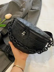 New Unique Design Bag, Skull Pattern, Bold and Stylish Crossbody Shoulder Bag, Fashionable and Versatile, Trendy and Chic