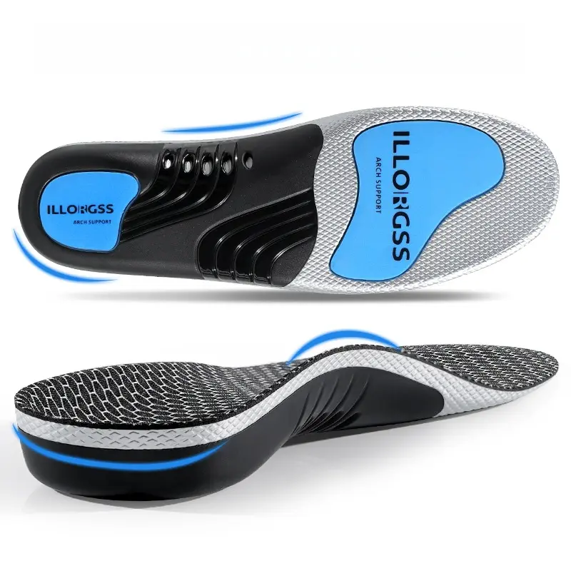 Arch Support Insoles for Men & Women, 1 Pair Soft PU Shoe Inserts, Cushioned Insoles, Shock Absorbing Ergonomic Cushion Support for Sneakers, Work Shoes, Casual Shoes & Daily Wear