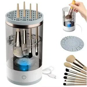 Electric Makeup Brush Cleaner with Universal Silicone Cap, USB Charging Makeup Brush Cleaning Tool, Makeup Brushes Cleaner, Professional Makeup Tools for Women