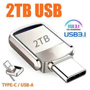 Type-C USB 3.1 High speed flash drive 2 IN 1 360° Rotate Freely Pen Drive 2TB Multi-format Compatible U Disk flash disk