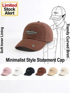 Surprise Discount! Gentle Milk-yellow Unisex Baseball Cap [Afternoon Tea Date] Embroidery Minimalist Eye-catching Item