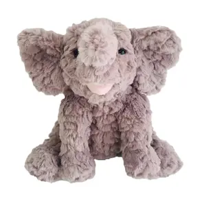 Elephant Plush, Elephant Stuffed Animals  Gray & Beige, Stuffed Animal Soft Plush Toy, 8.66 inch for Kids All Ages, Toddlers, Adults, and Families