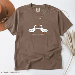 Comfort Colors Goose Bumps TShirt, Silly Goose T-shirt, Funny Goose Outfit, Goose Lover Tee, Goose Couple Clothing, Sarcastic Goose Gifts - TrendWear USA