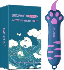 Cute Cat Paw Box Cutter, Retractable Kawaii Utility Knife with Safe Ceramic Blade, Mini Pocket Letter & Package Opener for Office, School, Crafts.Easter limited price.
