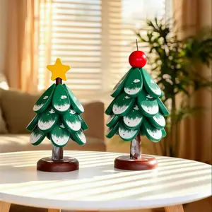 Wooden Insulation Tree Set, Heat-Resistant Table Mats, Wooden Coasters, Christmas Tree Design, Pot Pad Cup Holder, Modern Simple Plate Mat, Holiday Gift