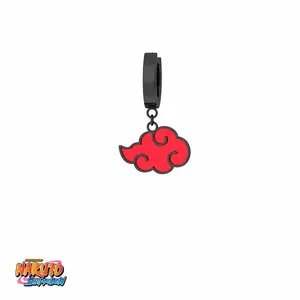 Naruto™ Akatsuki Earring - Red Cloud Design with Huggie Earring Base