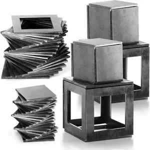 48 Pieces Welding Practice Kit Welding Coupons Steel 11 Gauge 3&2 Inch Square Steel Plate for Novice at Practice Kit for Mig, Tig Stick, Arc, Gas and Brazing (Small)