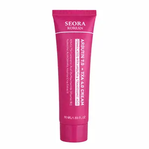 SEORA Korean Daily Face Cream with Arbutin and Tranexamic Acid, Niacinamide and Hyaluronic Acid, Lightweight Facial Moisturizer, 50 ml / 1.69 fl oz