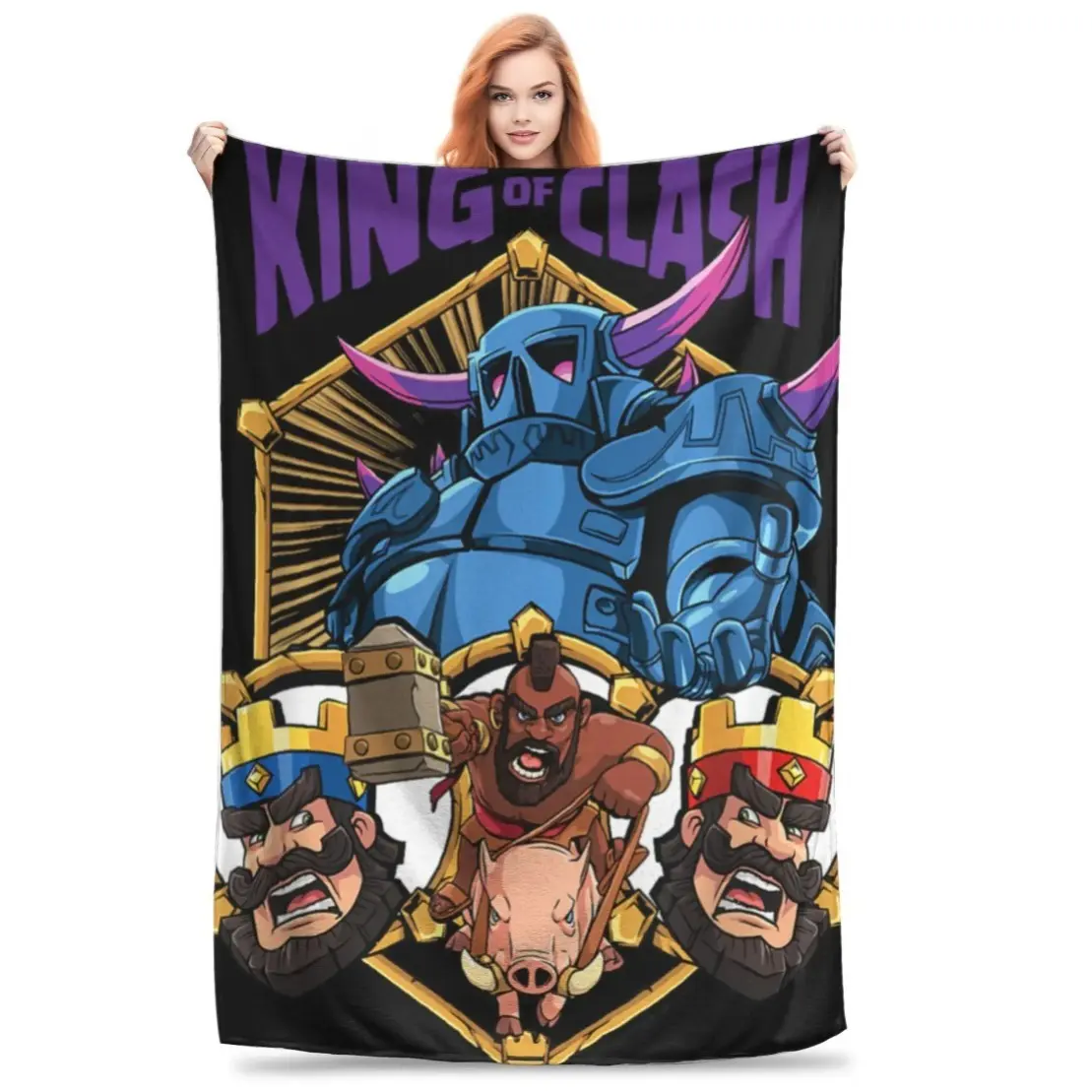 Clash Royale Game Super Soft Blanket  Kids Plush Throw Blanket Street Trend Couch Bed Flannel Bedspread Sofa Bed Cover  Christmas gift  Dream Weave Home